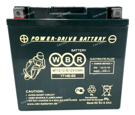 Аккумулятор WBR MT12-12-B, 150*69*145мм (полярность прямая)