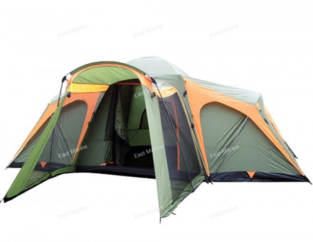 Палатка туристическая автомат ENVISION 4+2 Camp многоместная 240+100х240х100+140/4000мм