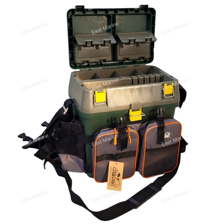 Ящик для зимней рыбалки СЛЕДОПЫТ 20л с сумкой органайзером