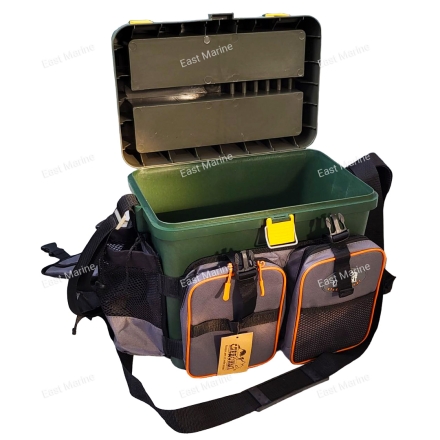 Ящик для зимней рыбалки СЛЕДОПЫТ 20л с сумкой органайзером