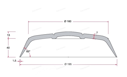 Концевик баллона серый (плоский) A401611