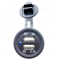 Гнездо USB, вход 12/24V, выход 5V 2.1 и 1А    SF50782-1