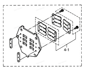 Пластина клапана впуска Tohatsu 9.8