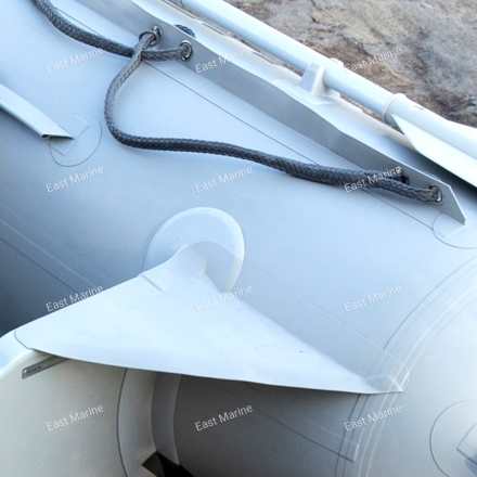 Лодка надувная моторная многоцелевая из ПВХ морского класса Badger HEAVY DUTY HD430 серый 4,3м