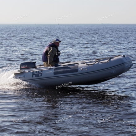 Лодка надувная моторная многоцелевая из ПВХ морского класса Badger HEAVY DUTY HD430 серый 4,3м