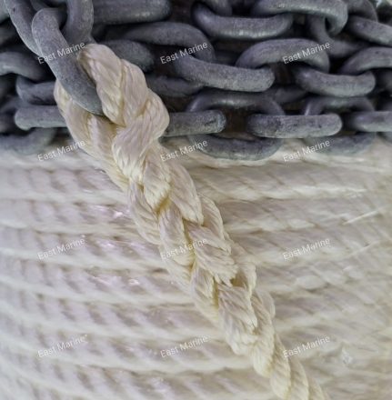 Конец якорный для лебедки с цепью (цепь-1/4&quot;х6м), (веревка-1/2&quot;х61м)  A061104