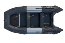 Лодка надувная моторная многоцелевая из ПВХ морского класса Badger HEAVY DUTY HD470 чёрный 4,7м