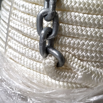 Конец якорный для лебедки с цепью (цепь-1/4&quot;х6м), (веревка-9/16&quot;х76м)  A061125