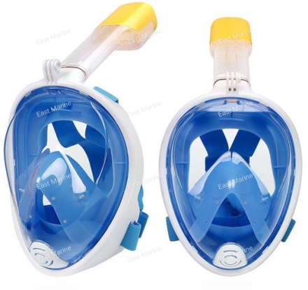 Маска с трубкой  FREE BREATH, синяя, размер S-M  SF70584-1B