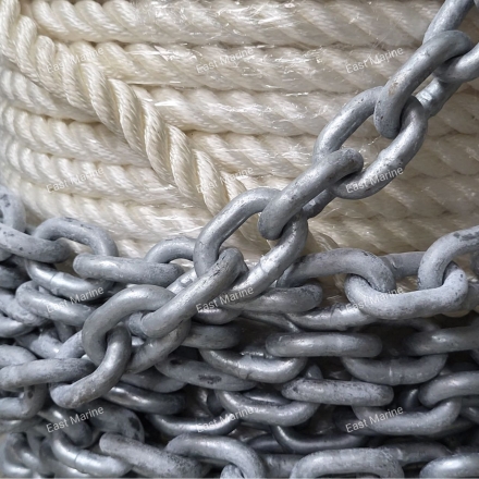 Конец якорный для лебедки с цепью (цепь-5/16&quot;х10.6м), (веревка-9/16&quot;х91м)  A061108