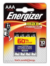 Батарейка ENERGIZER MAX E92 BP4 RU
