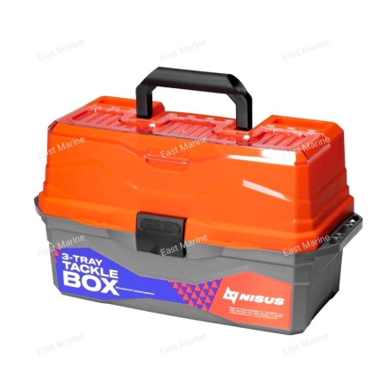 Ящик для снастей NISUS Tackle Box с 3-мя полками оранжевый (N-TB-3-O)