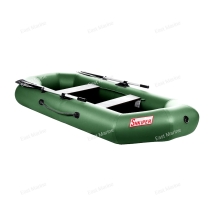 Лодка надувная гребная Шкипер 280НТ с навесным транцем 2,8м зелёный 