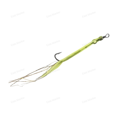 Крючок оснащённый на терпуга OF 2/0 50мм белый/глоу