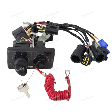 Панель с замком и кнопкой остановки в сборе      6X6-82570-41