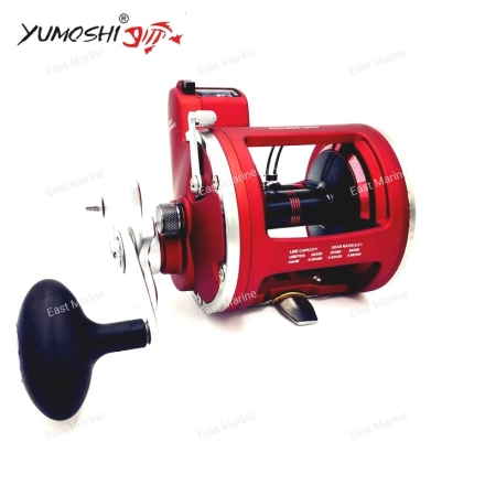 Катушка мультипликаторная с счётчиком YUMOSHI AC600-30D красный