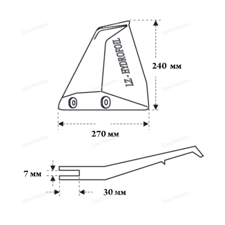 Гидрокрылья для подвесного мотора свыше 50л.с Nuowa Rade