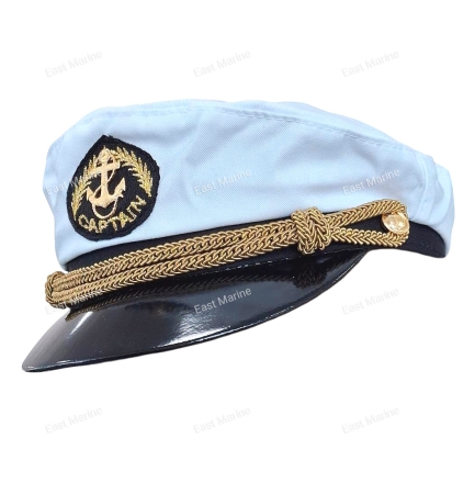 Капитанка белая &quot;Капитан&quot; мет. шнур с застежкой р.58