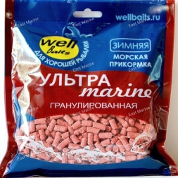 Прикормка Well Baits УЛЬТРА Marine навага/камбала/зубарь 250гр гранулы