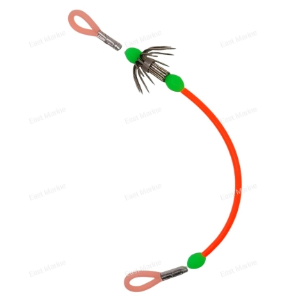 Кальмарница для гирлянды OF кембрик/бусины/длина 16см розовый/глоу