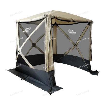 Шатёр СЛЕДОПЫТ быстро сборный 4 стены / 2,1 х 2,1 х 2,05м / 4,4кв.м бежевый/хаки (PF-TOR-K03)