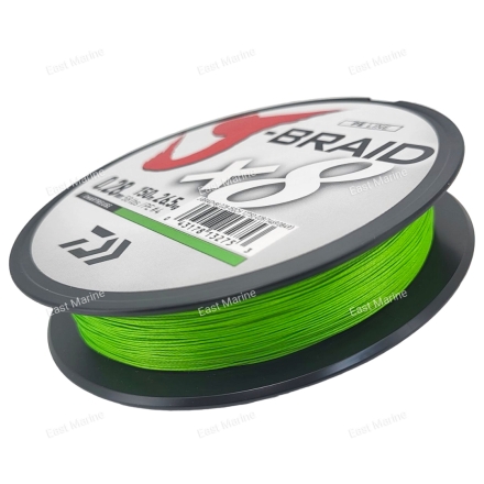 Шнур плетёный DAIWA J-Braid X8 0,24мм/150м/19кг флюоро/жёлтый (12750-024) 