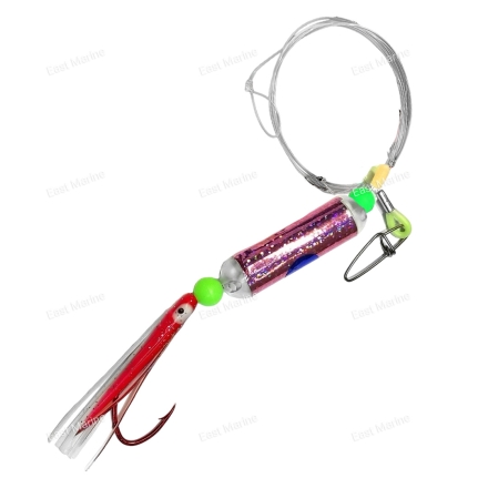 Оснастка на кету 5-40/PV  поводок с капсулой/розовый//крючок/октопус (5-40/PV)