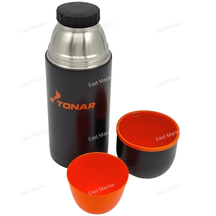 Термос TONAR, 750 мл черный/дополн.пл.чашка (HS.TM-024)