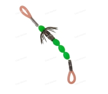 Кальмарница для гирлянды OF 1 крючок/бусины/длина 10см зелёный/глоу