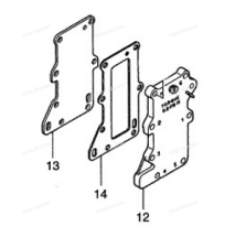 Крышка выхлопа Tohatsu, Mercury 6B, 8B, 9,8B