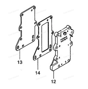 Крышка выхлопа Tohatsu, Mercury 6B, 8B, 9,8B