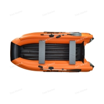 Лодка надувная моторная ALTAIR HD380FB фальшборт с НДНД оранжевый/серый