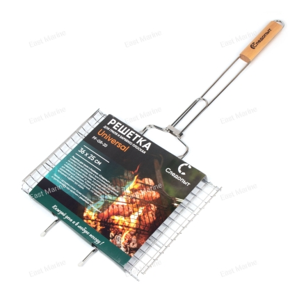 Решетка для гриля и  барбекю плоская  &quot;СЛЕДОПЫТ&quot; Universal 36х25х2 см/12/