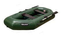 Лодка надувная гребная Skiff-240НД надувное дно зелёный