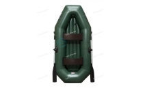 Лодка надувная гребная Skiff-240НД надувное дно зелёный