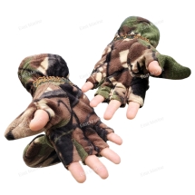 Перчатки-варежки ХСН флисовые размер L камуфляж/лес