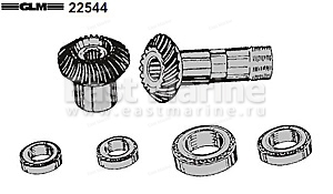 Шестерни верхнего редуктора OMC Cobra 21/17 для двигателей 5.0-7.5