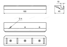 Уголок крепления банки Ликпаз передвижной серый