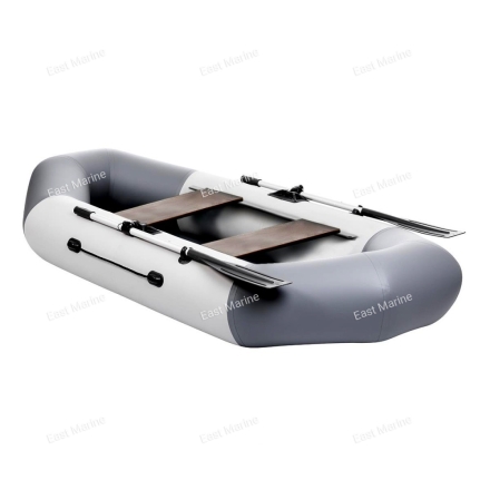 Лодка надувная гребная Бриз 260 белый/серый 2,6м