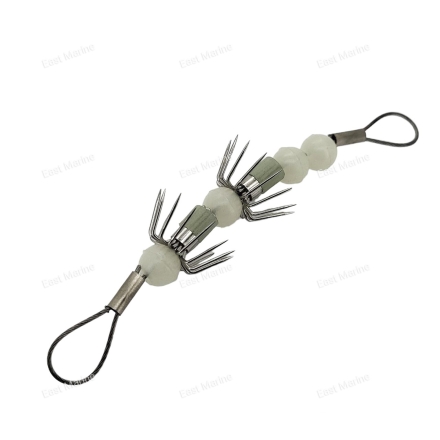 Кальмарница для гирлянды OF 2 крючка/бусины/11см глоу