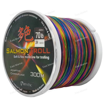 Леска монофильная MYSTIC Salmon Troll 0,8мм/300м/33кг мультиколор (MST30124) 