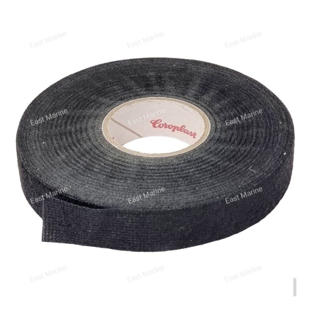 Изолента Coroplast на тканевой основе с ворс. чёрная 0.3мм х 19 мм х 25м 8550 