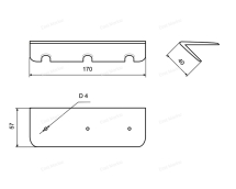 Уголок крепления банки чёрный