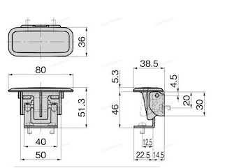 Замок люка в сборе Yamaha A00-62840-M0                C-368