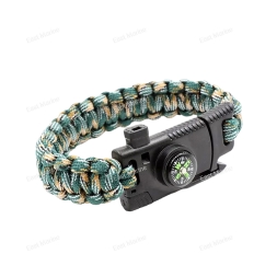 Браслет СЛЕДОПЫТ из паракорда свисток/компас/лезвие/огниво PF-PD-03S