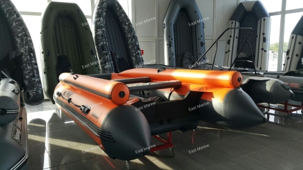 Лодка надувная моторная ALTAIR HDS460FB фальшборт, НДНД оранжевый/серый