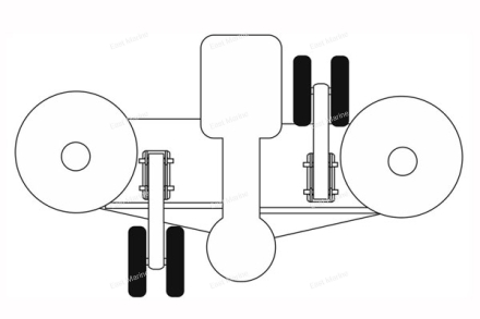 Колёса транцевые двойные для ПВХ лодки с НДНД JET-2S быстросъёмные 130-140кг