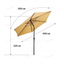 Зонт садовый d 3м (34/37/160D) N-GP1913-300-B NISUS
