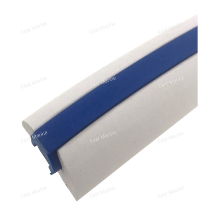 Брус привальный резиновый (белый с синей вставкой) 38 мм