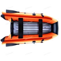Лодка надувная моторная ALTAIR HD360FB фальшборт с НДНД оранжевый/серый